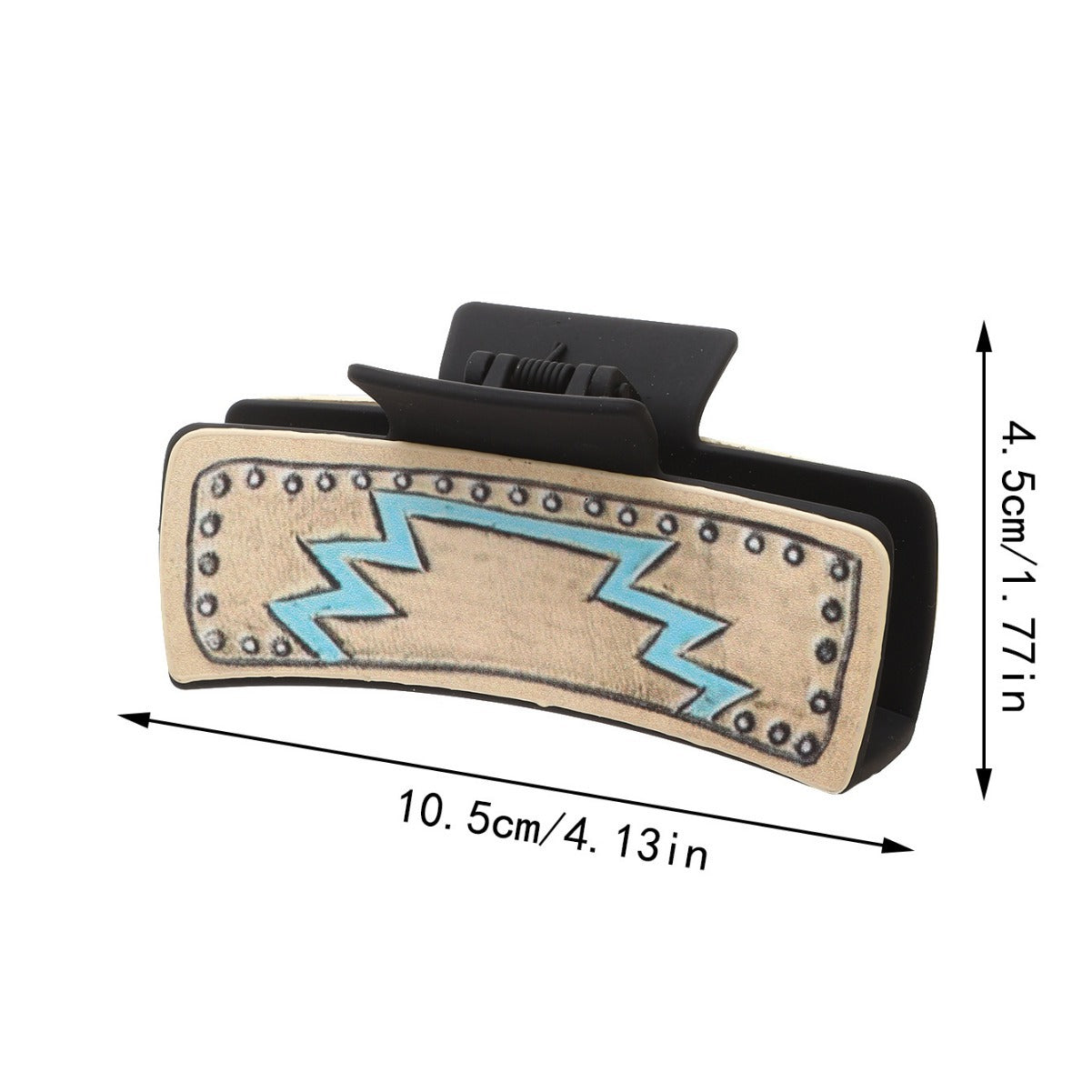 Wholesale Western Style Cow Head Leather Hairpin Shark Clip